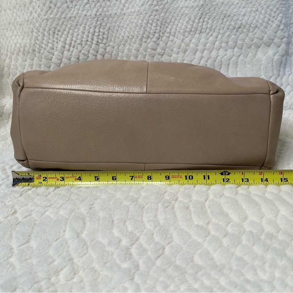 Coach Edie 31 Pebbled Leather Satchel – Neutral Taupe - Picture 12 of 16